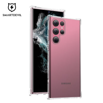SmartDevil เคสโทรศัพท์โปร่งใสสำหรับ Samsung Galaxy S23อัลตร้าเคส S23 S23 + S22เคสอัลตร้า Samsung S22กาแลคซี S21 Samsung เคส S10 Plus เคสใสป้องกันลายนิ้วมือเคสโทรศัพท์มือถือรวมทุกอย่าง