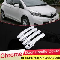 รถยนต์ Toyota Yaris Vitz XP130 2012 2013 2014 2015 2016 2017 2018 2019ที่หุ้มที่จับประตูชุบโครเมียมอุปกรณ์ตกแต่งภายนอกแต่งรถ