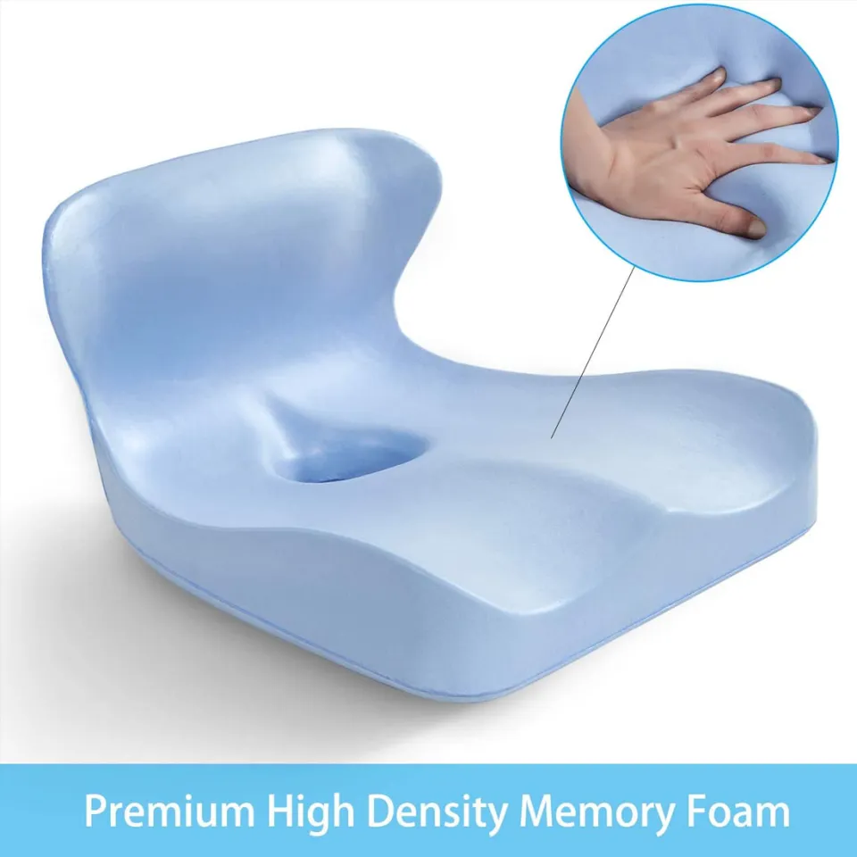 L Shape Memory Foam Seat Back Cushion Orthopedic Coccyx Spine Mat