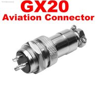 ☈♗ 1 set GX20 2/3/4/5/6/7/8/9/10/12/14/15 Pin 20mm Male Female Circular Nut Type Wire Panel Aviation Connector Socket Plug