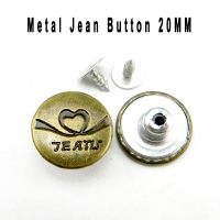 【cw】 30pcs 20MM Metal Love Jeans Button Decorative Jean Buttons Sewing Clothes Accessory JMB 410 ！