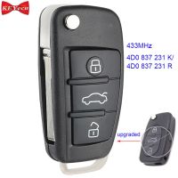 【In-Stock】 islwpi KEYECU สำหรับ Audi A3 A4 A6 RS4 Cabriolet อัพเกรดรีโมทกุญแจรถ Fob 433MHz ID48 4D0 837 231 K/ 4D0 837 231 R