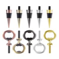 10 Pcs Metal Bottle Opener &amp; Wine Stopper Blank Stainless Steel Flat Bottle Opener Inserts Kit Beer Opener Hardware