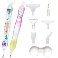 New Handmade Crystal Resin Point Drill Pen With Resin Pen Holder And Replaceable Pen Nib Kit For 5D Diamond Painting Art