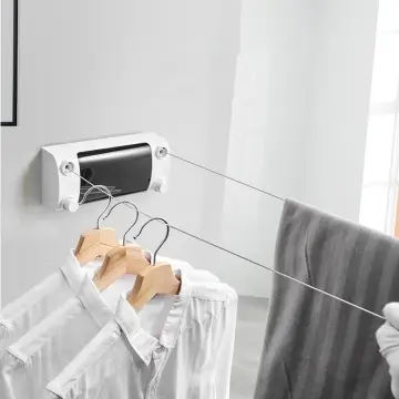 1pc Stainless Steel Bathroom Drying Rack, Modern Punch Free Wall Mounted  Clothes Drying Rack For Bathroom