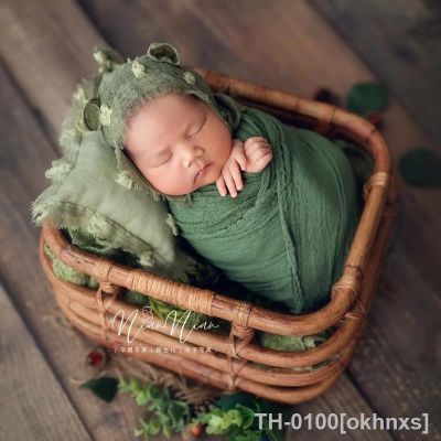 ✇ okhnxs Recém-nascido Fotografia Props Basket Bed Cadeira Retro Baby Container Pose Tiro Estúdio Acessórios