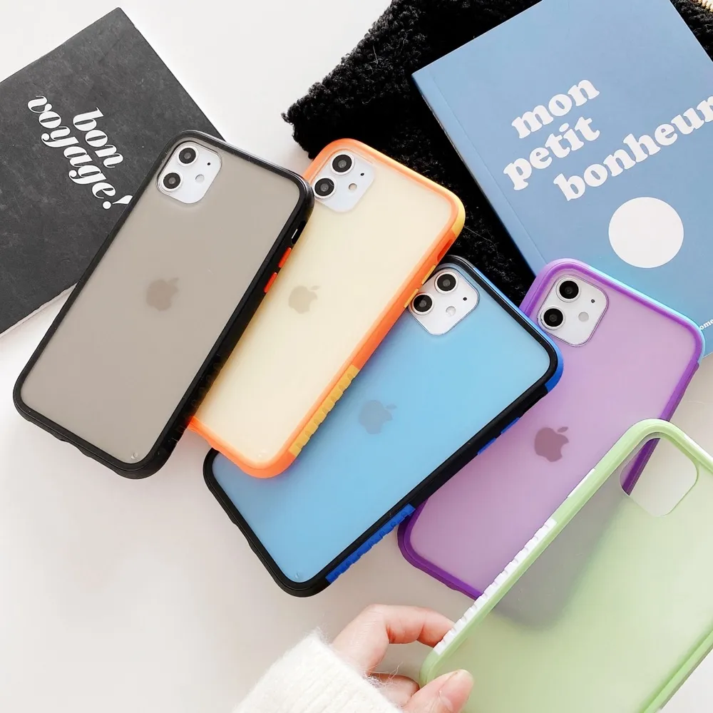 L W F 22 ஐ Hit Colors Purple Green Clear Phone Case For Iphone 11 11promax Xsmax Xr 8plus 7p Phone Cover Lazada Ph