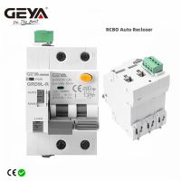 GEYA RCBO อุปกรณ์อ่านซ้ำอัตโนมัติ,เบรกเกอร์เฟืองท้ายพร้อมเบรกเกอร์อัจฉริยะป้องกันกระแสไฟเกิน230VAC 30Ma 40A