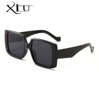 {Paopao glasses} XIU Men Vintage Orange Sunglasses Women Square Female Big Frame Fashion Sun Glasses Uv400 Brown Male Korean Style Oculos De Sol