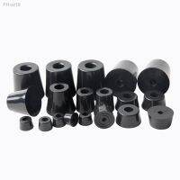 4pcs O/D 11mm To 40mm Black Rubber Machine Foot Pad Feet Without Steel Washer Non-slip Furniture Table Conical Protector