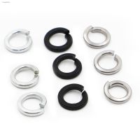 ✼☇☊ GB93 304 Stainless Steel / White Zinc / Black Zinc Steel Spring Split Lock Washer Elastic Gasket M2 M2.5 M3 M4 M5 M6 M8 - M24