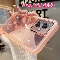 Vivo Y27เคสป้องกันเลนส์ชุบด้วยไฟฟ้ากล้อง2023เคสใสนิ่มสำหรับ Vivo Y27 27 VivoY27 27Y Y36 4G 5G ฝาหลังซิลิโคนเคสโทรศัพท์โปร่งใสกันกระแทก