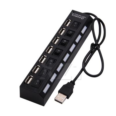 Newest Arrival Super Speed 7 ports Hub USB Hub LED Indicator 5Gbps For Laptop PC Windows XP Win7/8 Linux Mac OS USB Hubs