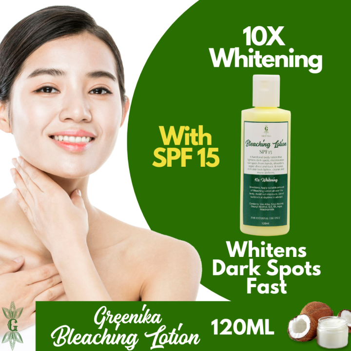 [ 10X WHITENING + SPF 15 ] Greenika Bleaching Lotion 10X Skin Whitening