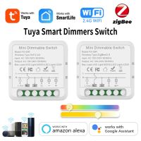 ♛❃❅ Tuya ZigBee WiFi Smart Dimmers Switch Module Supports 2 Way Control LED Lights Dimmable Switch Works with Alexa Google Home