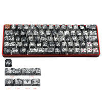 PBT 71 key Ahegao Keycap Dye Sublimation OEM Profile Japanese Anime Keycap For Cherry Gateron Kailh switch GK61 GK64 Keyboard