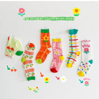 MILANCEL 2022 Summer New Girls Sock Print Cartoon Thin Cotton Breathable Socks