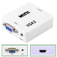 Mini VGA to HDMI-compatible Converter VGA2HDTV Video Box Audio Adapter 1080P For Notebook PC HDTV Projector TV