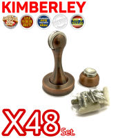 KIMBERLEY กันชนแม่เหล็ก สเตนเลสแท้ ชุบทองแดงรมดำ NO.818 AC (SUS 304 JAPAN)(48 ชิ้น)