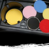 ►◎♧ Car Coasters PVC Travel Auto Cup Holder Insert Coaster Anti Slip Vehicle Interior Accessories Cup Mats Car Interior Car Gadget