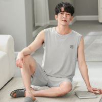 Gifts New Modal Pajamas MenS Summer Thin Vest Shorts Home Service Large Size Boys Sports Suit