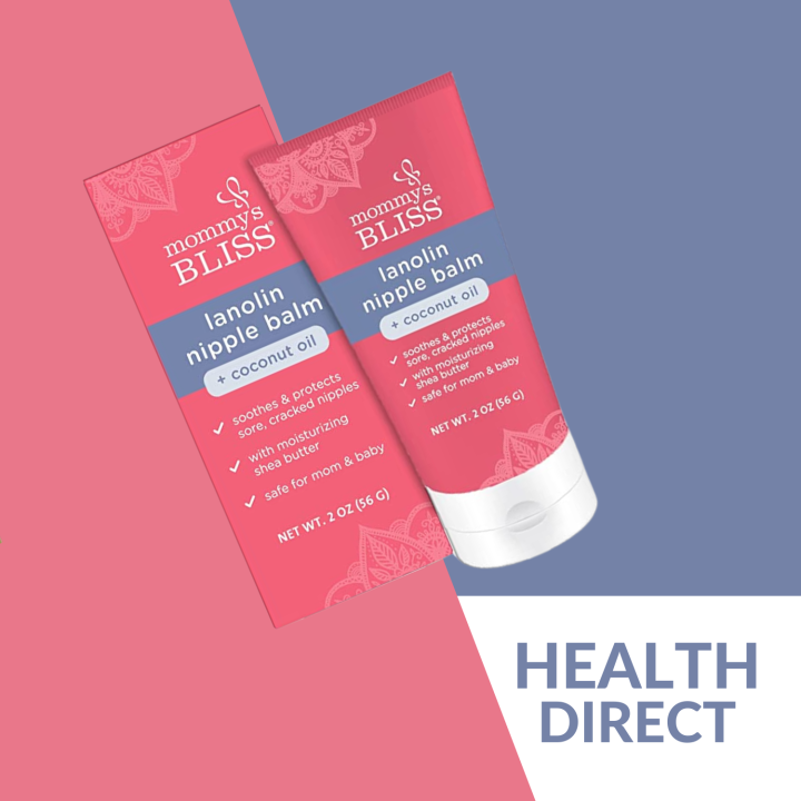 Mommy's Bliss Lanolin Nipple Balm Breastfeeding Cream 2oz 56g Soothing