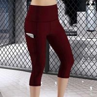 【YD】 3/4 Pants women Calf-length Pant Sport leggings Gym Waist Leggings