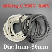 5/10M Fiberglass Tube 0.5mm 25mm HTG Cable Sleeve Soft Chemical Fiber Glass Wire Wrap Protector Insulation High Temperature Pipe