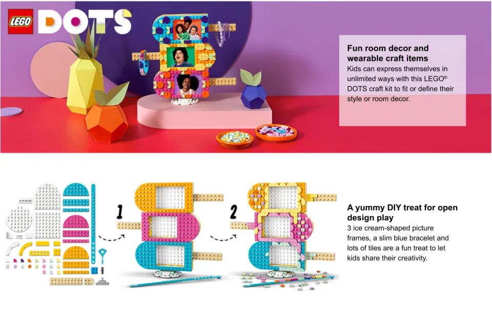 LEGO DOTS Ice Cream Picture Frames & Bracelet 41956 Building Kit