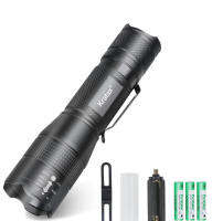 Hixon Portable Protector Flashlight With 4-Mode LED Glare Can Zoom For Outdoor Sports And Bicycle Headlights Using 18650