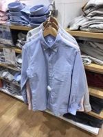 Cut the label! Commuter all-match casual cotton mens Oxford shirt (long sleeve) 433472 original Uniqlo men