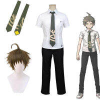 Anime Danganronpa Hinata Hajime School Uniforms Set Tie Carnival Party Costumes Cosplay Prop Heat Resistant Synthetic Hair Wigs