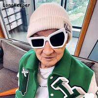 Cool Men Steampunk Geometry Sunglasses Brand Designer Punk Driving SunGlasses Women Unique Personality White Decoration Eyewear