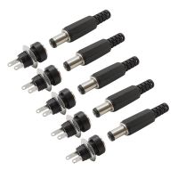 10ชิ้น (5คู่) DC Power Pin 5.5x2อะแดปเตอร์ปลั๊กตัวผู้แจ็คตัวเมีย1มม. 5.5*2.1แจ็คจ่าย DC-022B ตัวเชื่อมต่อแผงเต้ารับ