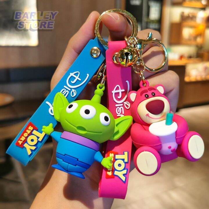 barley-ใหม่-พวงกุญแจ-จี้ตุ๊กตา-buzz-lightyear-strawberry-bear-มอนสเตอร์ขนฟู-สามตา