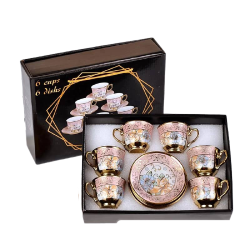 12 pcs Ceramic Cups with Saucers Tea Set Gift Coffee Set Gift Lazada