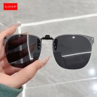 KLASSNUM Men Clip On Sunglasse Polarized Flip up Glasses Women Gradient Photochromic Anti UV400 Sunglasses Night Vison Goggles