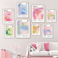 Angel Number Aura Spiritual Preppy Trendy Modern Wall Art ภาพวาดผ้าใบโปสเตอร์พิมพ์ภาพห้องนั่งเล่น Home Decor