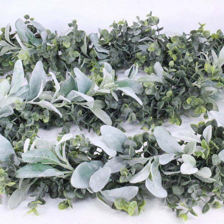 1-piece-lambs-ear-leaves-garland-artificial-greenery-garland-in-gray-green-for-farmhouse