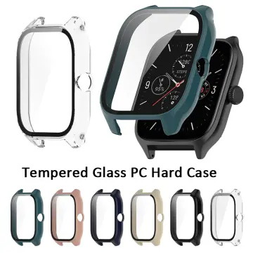 For Amazfit GTS 4 Mini Watch Case Tempered Glass Screen Protector Cover  Shell