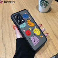 Jizetin เคสโทรศัพท์ Xiaomi Redmi โน๊ต12 5G Xiaomi Poco X5 5G ลายการ์ตูนน่ารักศิลปะการแสดงออกการออกแบบรูปแบบน่ารักหลากสีมีน้ำค้างแข็งโปร่งใสเคสโทรศัพท์กันกระแทกฝาครอบหลังเต็มรูปแบบเคสป้องกันกล้อง