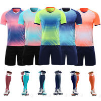 Adult And Children Same Style Soccer Suit Set Summer Competition Team Uniform Men And Women Training Short Sleeve Breathable Printable Jersey