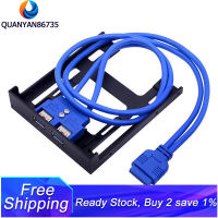 2 Ports USB 3.0 Front Panel Floppy Disk Bay 20 Pin USB3.0 Hub Expansion Cable Adapter Plastic Bracket for PC Desktop