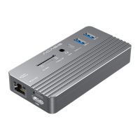 ACASIS USB-C HUB 10 in 1 Docking Station for M.2 NVME and SATA NGFF SSD with Support 8TB for Windows/MAC/IPAD