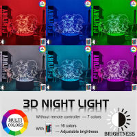 3D LED ไฟกลางคืนโคมไฟ genshin ผลกระทบ hutao อะคริลิหลอดไฟ LED เกม