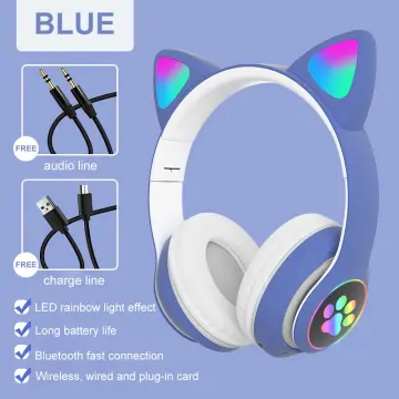 Shop Stn-28 Foldable Led Cat Ear Bluetooth Headphone with great discounts  and prices online - Jan 2024