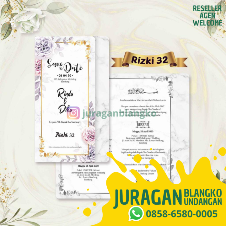 Blangko Undangan Pernikahan Rizki 32 Juragan Blangko Lazada Indonesia 7787