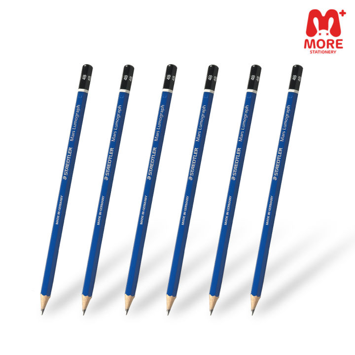 staedtler-สเต็ดเลอร์-ดินสอ-ดินสอเขียนแบบ-mars-lumograph-แพ็ค-6-แท่ง