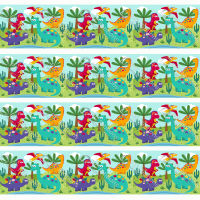 Cartoon Dinosaur World Print LanyardSatinGrosgrain Ribbon Decor Party DIY Hair Bow Dog Collar Scrapbook ​Cart Sew CA-384