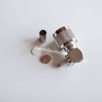 1Pcs N male plug right angle crimp For RG8X RG-8X LMR240 coax Coaxial cable RF connector